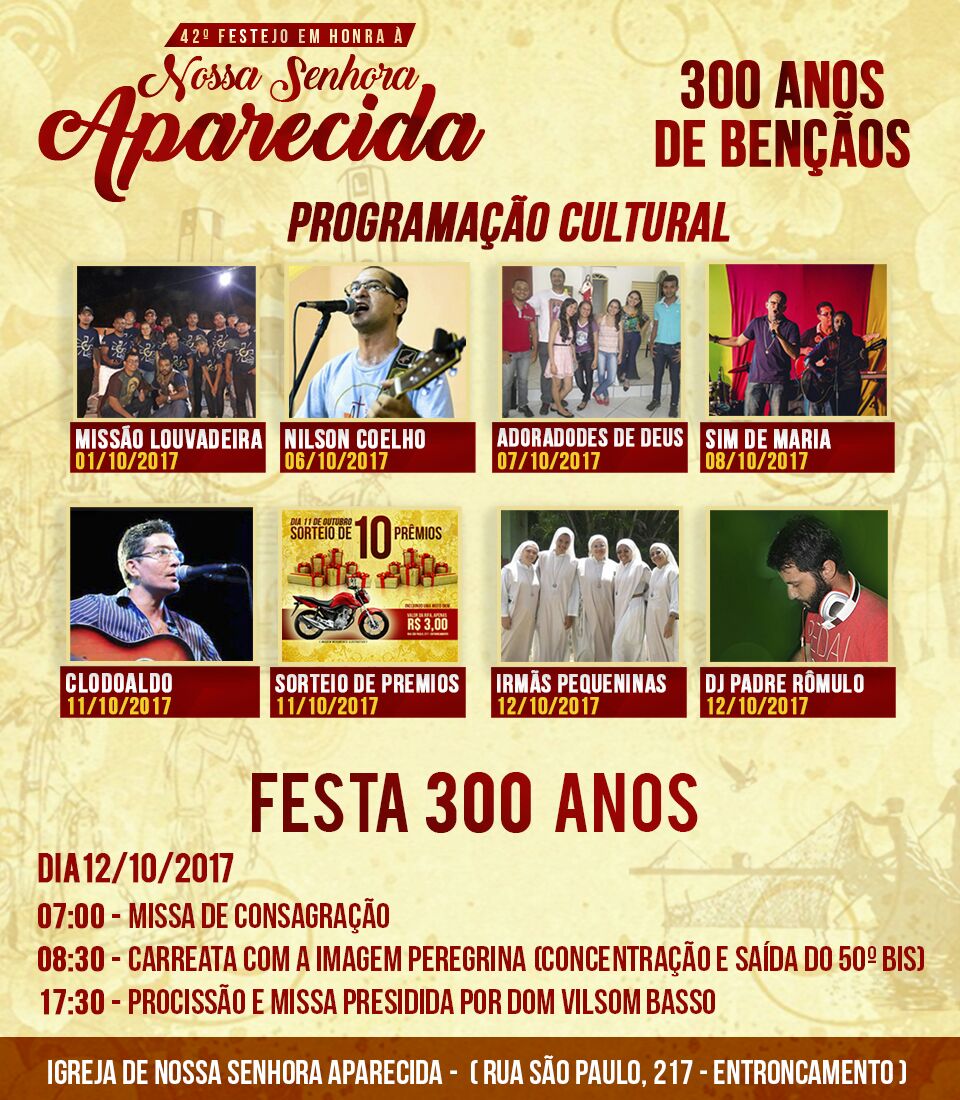 Programação das Animação de Patio (CULTURAL) 